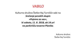 Vabilo “POJEMO ZA VAS”